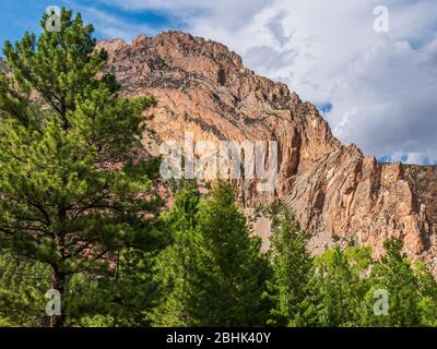 Sheep Creek Canyon Geological Area, Ashley National Forest near Manila, Utah. Stock Photo