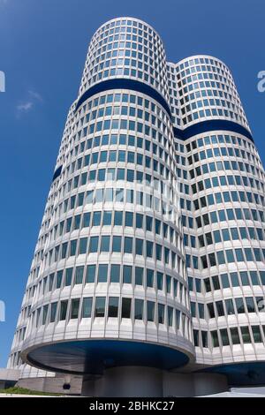 BMW Headquarters building. Headoffice in Munich, Germany, March 2020 Stock Photo