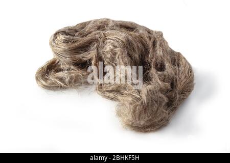 Oakum isolated on a white background close up Stock Photo