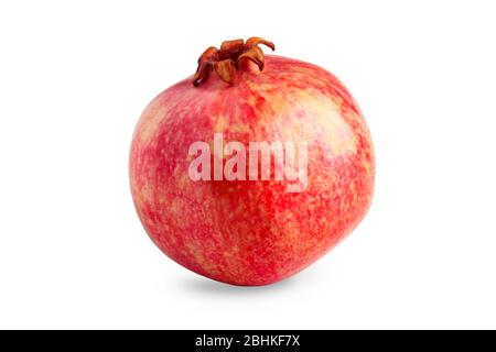Red ripe pomegranate isolated on a white background Stock Photo