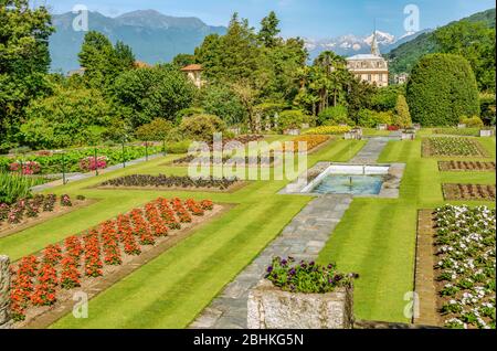 Garden of Villa Taranto at Lago Maggiore, Pallanza, Piemont, Italy Stock Photo