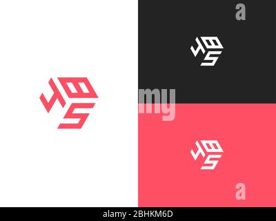 Combination number, stylish vector emblem for design Stock Vector