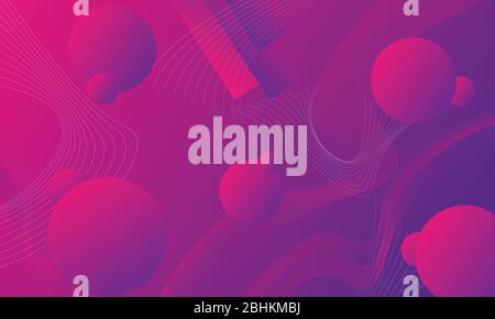Abstract colorful modern background with purple and pink gradient combine Stock Vector