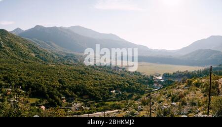 The village of NEGUSHI, on Mount Lovchen, in Cetine, in Podgorica Stock Photo