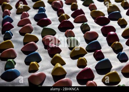 Colourful orthopedic massage mat with different shapes Stock Photo