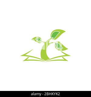 book tree biological symbol vector Stock Vector