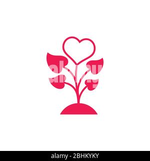 love tree symbol decoration logo vector Stock Vector