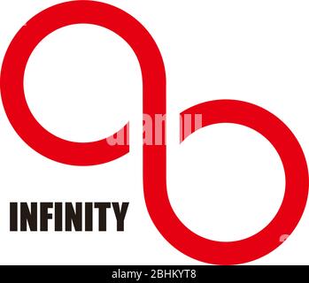 letter qb loop line geometric simple infinity logo vector Stock Vector