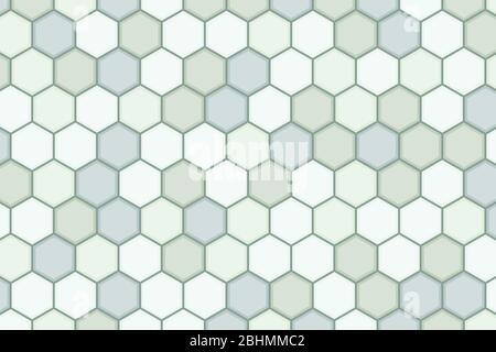 Abstract hexagonal green pattern design of minimal artwork background. Decorate for ad, poster, artwork, template design, print. illustration vector e Stock Vector