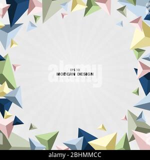 Abstract polygonal triangle shape pattern design cover background. Decorate for ad, poster, artwork, template design, print. illustration vector eps10 Stock Vector