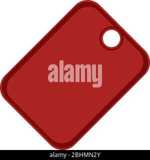 Cutting board for kitchen made of red plastic Stock Vector