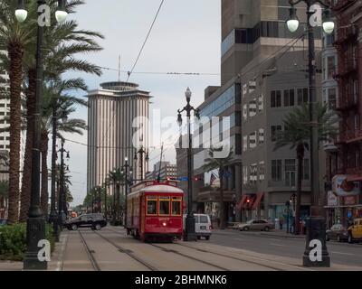 Canal Street tram, New Orleans, Louisiana, USA Stock Photo