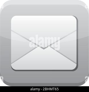 envelope app button menu isolated icon Stock Vector