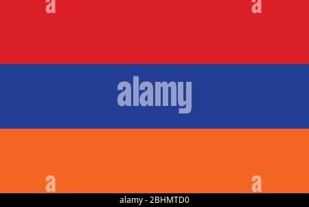 Armenia flag vector graphic. Rectangle Armenian flag illustration. Armenia country flag is a symbol of freedom, patriotism and independence. Stock Vector