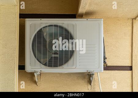 Air condition outside unit, split system condition unit Stock Photo