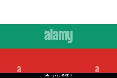 Bulgaria flag vector graphic. Rectangle Bulgarian flag illustration. Bulgaria country flag is a symbol of freedom, patriotism and independence. Stock Vector