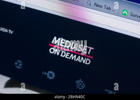 Ryazan, Russia - May 13, 2018: Mediaset website on the display of PC, url - Mediaset.it Stock Photo