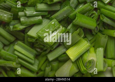 onion bulbs, healthy organic, red onion, wooden board, stock photo, chopped fresh green, clay bowl, flat lay, chives, finely chopped, clay bowl Stock Photo