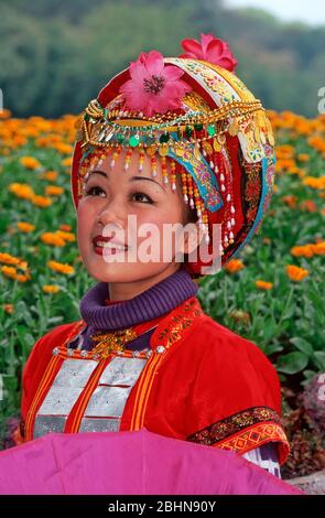Zhuang Girl, ethnic minority, Guilin, Guangxi, China, Asia Stock Photo ...