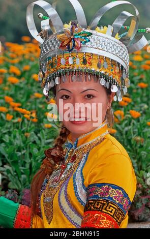 Zhuang Girl, ethnic minority, Guilin, Guangxi, China, Asia Stock Photo ...