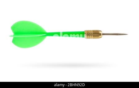 green dart isolated on white background Stock Photo