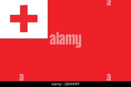 Flag of Tonga. Tongan national banner and patriotic symbol. Official ...