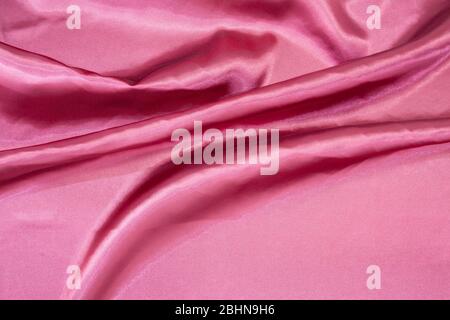 closeup of rippled silk fabric Stock Photo
