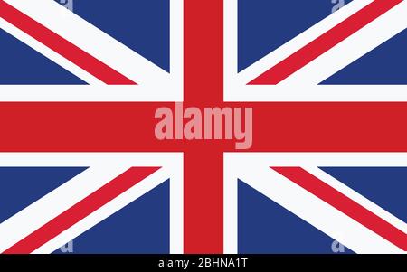 United Kingdom flag vector graphic. Rectangle British flag illustration. United Kingdom country flag is a symbol of freedom, patriotism and independen Stock Vector