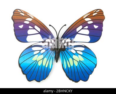 purple fake butterfly isolated on white Stock Photo - Alamy