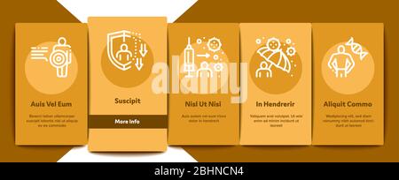 Immunity Onboarding Elements Icons Set Vector Stock Vector
