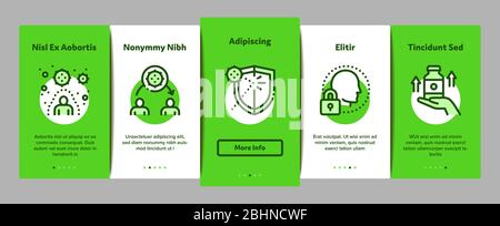 Immunity Onboarding Elements Icons Set Vector Stock Vector
