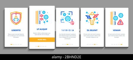 Immunity Onboarding Elements Icons Set Vector Stock Vector