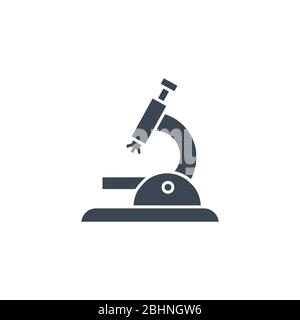 Microscope related vector glyph icon. Stock Vector