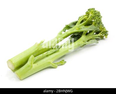 broccolini baby broccoli isolated on white Stock Photo