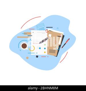 Office business workspace Stock Vector