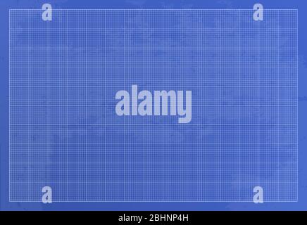 Wide blueprint background texture. Vector illustration. 10 line per square Stock Vector