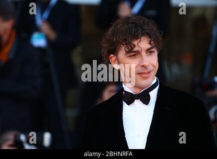 VENICE, ITALY - SEPTEMBER 08: Michele Riondino walk the red carpet ahead of the Award Ceremony during the 75th Venice Film Festival Stock Photo
