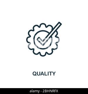 Quality icon. Line style simple element from e-commerce icons collection. Pixel perfect simple quality icon for web design, apps, software, print Stock Vector