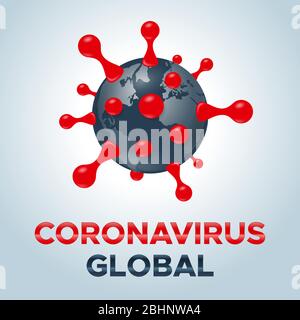 Coronavirus molecule cell icon vector. 3D Vector Stock Vector