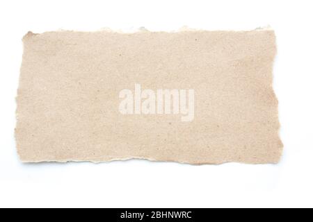 Empty blank recycle paper tear paper isolated Stock Photo