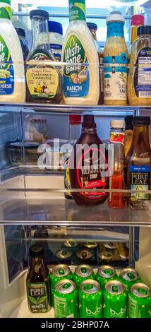 In Refrigerator Door Stock Photo