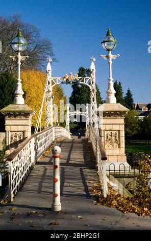 Victoria Bridge built to commemorate Queen Victorias golden jubilee, Hereford, Herefordshire. Stock Photo