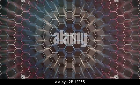 Colorfull hexagonal texture. Abstract background for design. Stock Photo