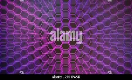 Purple and violet hexagonal texture. Abstract background for design. Stock Photo