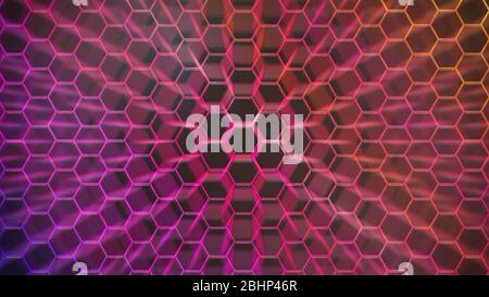 Spectrum colorfull hexagonal texture. Abstract background for design. Stock Photo