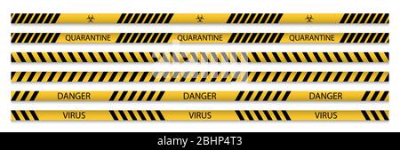 Set of Restriction Tapes Stock Vector