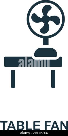 Table Fan icon. Simple illustration from ventilation equipment collection. Creative Table Fan icon for web design, templates, infographics and more Stock Vector