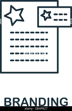 Branding icon. Simple line element Branding symbol for templates, web design and infographics Stock Vector