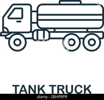 Fuel tanker truck sign. Transport signs and symbols Stock Vector Image ...
