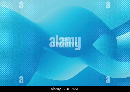 Abstract gradient blue fluid shape pattern of cover design background. Use for ad, poster, artwork, template design, print. illustration vector eps10 Stock Vector